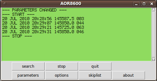 Aor 8600 control software