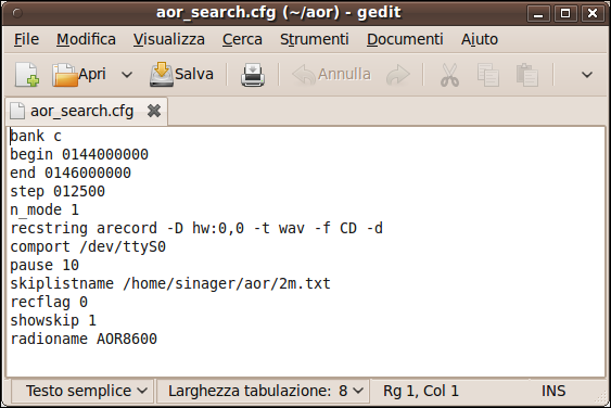 config file